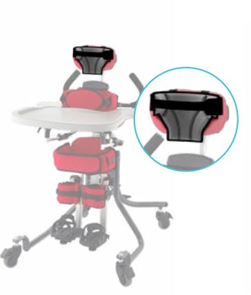 Headaloft on a Squiggles standing frame