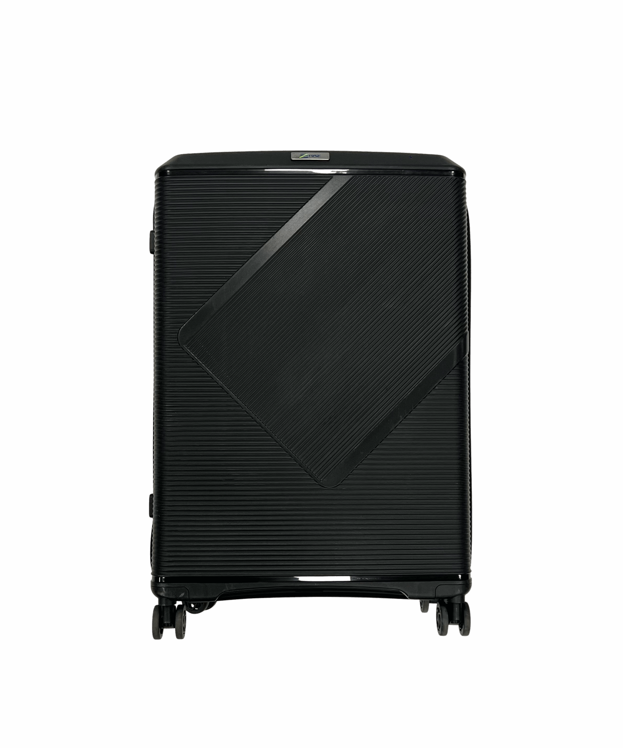 Black travel case with wheels designed for transporting the Raze by Raz system.